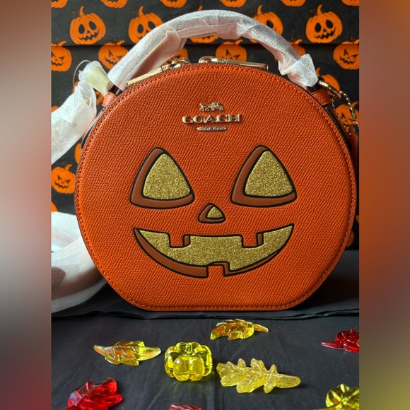 πππ COACH CANTEEN CROSSBODY BAG WITH HALLOWEEN PUMPKIN PRINT ππNWT π - Picture 7 of 16